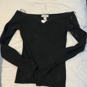 H&M sweetheart neckline sweater
